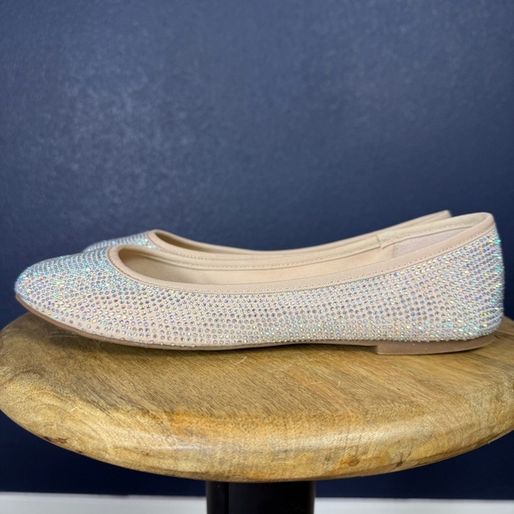 Gianni Bini "Star-Brite" Sparkling Rhinestone Flats, Pink Marble, Size 10 WIDE - Picture 2 of 12